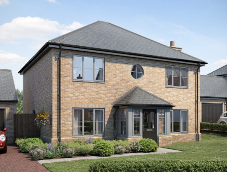Architectural CGI impression of the Cavendish house type on the Papworth housing development