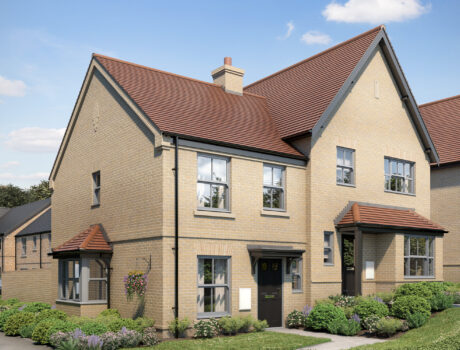 Architectural CGI impression of the Cohen house type on the Papworth housing development