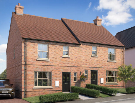 Architectural CGI impression of the Wordsworth house type on the Papworth housing development